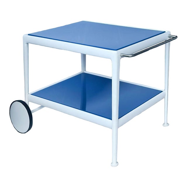 Vintage Blue Serving Cart by Richard Schultz, Attributed For Sale