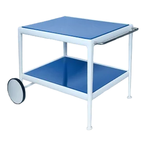 Vintage Blue Serving Cart by Richard Schultz, Attributed