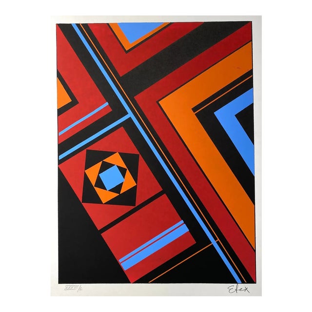 1970s Modern Serigraph by Etex For Sale
