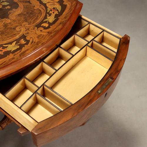 Coffee Table in Walnut and Walnut Burl For Sale - Image 4 of 11