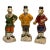 Mid 20th Century Glazed Porcelain Singerie Monkey Figurines by Turtle and Crane - Maximalist Meissen Style -Set of Three For Sale
