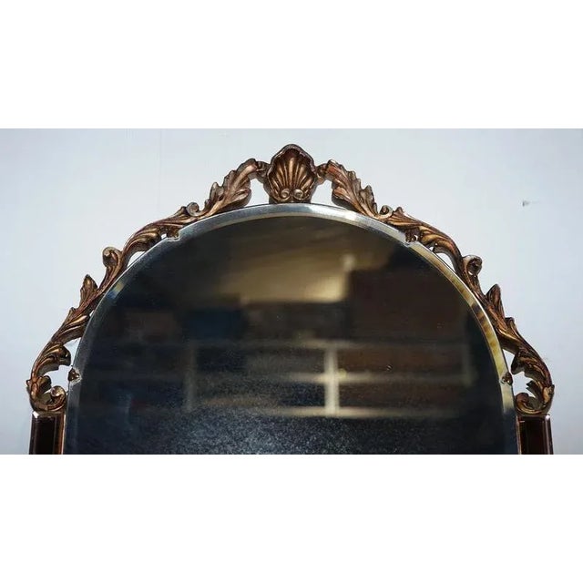 Vintage Art Deco Style Mirror with Beveled Peach Glass Panels by Atsonea, 1960s For Sale - Image 12 of 17