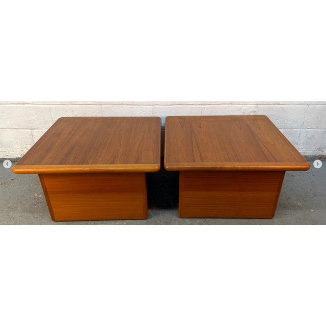 Mid-Century Modern Vintage Danish Teak End Tables by Vildbjerg Møbelfabrik For Sale - Image 3 of 16
