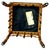 Faux Bamboo Accent Bench/Footstool With Black Upholstered Top For Sale - Image 9 of 10