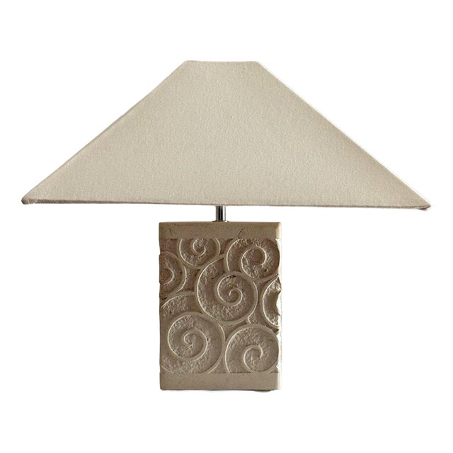 Carved Stone Lamp Stand For Sale