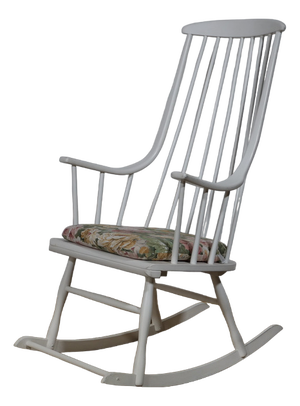 Vintage Swedish Rocking Chair by Lena Larsson for Nesto, 1960s
