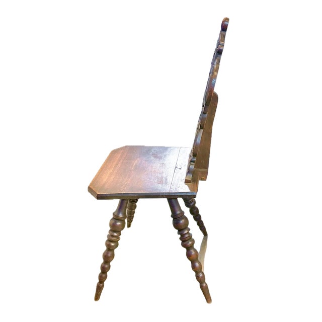 English Antique Hand-Carved Welsh Hall Chair For Sale - Image 3 of 12