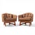 Adrian Pearsall for Craft Associates Mid Century Barrel Lounge Chairs - Pair Each chair measures: 34.5 wide x 29 deep x 28...