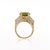 8.17 Carat Round Cut Peridot & Diamond 18k Gold Statement Ring, Size 8.25 For Sale - Image 4 of 6