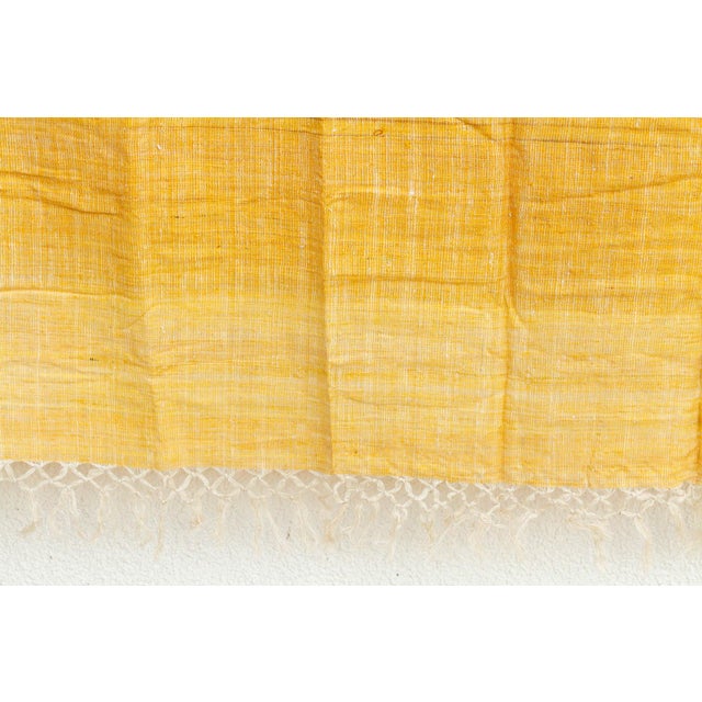 Contemporary Organic Peace Silk Throw, Marigold Field For Sale - Image 3 of 5