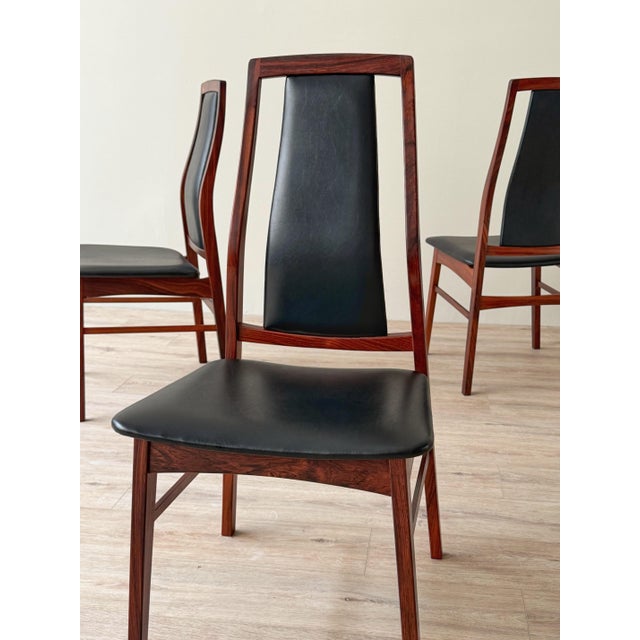 Danish Mid-Century Rosewood High-Back Dining Chairs- A Set of 4 For Sale - Image 10 of 12