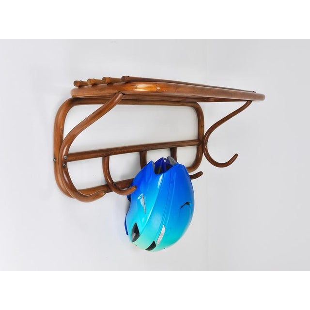 Art Nouveau Secessionist Bentwood Wall Coat Rack from Thonet, Austria, 1900s For Sale - Image 3 of 18