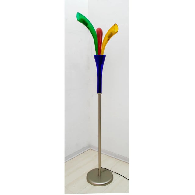1990s Italian Murano Glass Model Fireworks Floor Lamp from Barovier & Toso, 1990s For Sale - Image 5 of 9