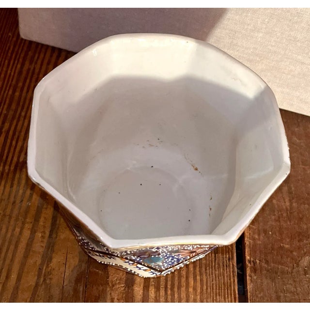 Blue Japanese Imari Style Jardiniere For Sale - Image 8 of 11