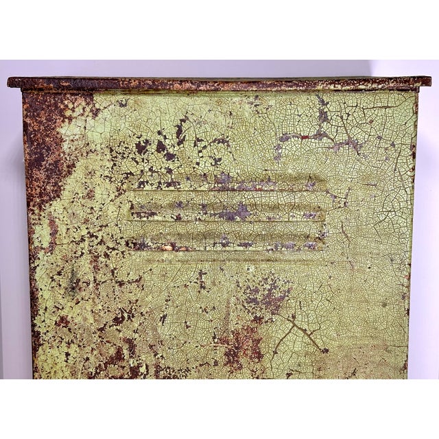 Art Deco Vintage Industrial Metal Hamper C. 1940s For Sale - Image 3 of 18