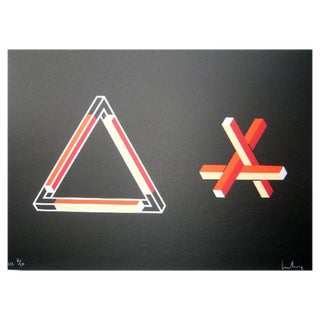 Josep Molins, Falsaciones Del Triangulo De Penrose 10, Lithograph, 2003 For Sale