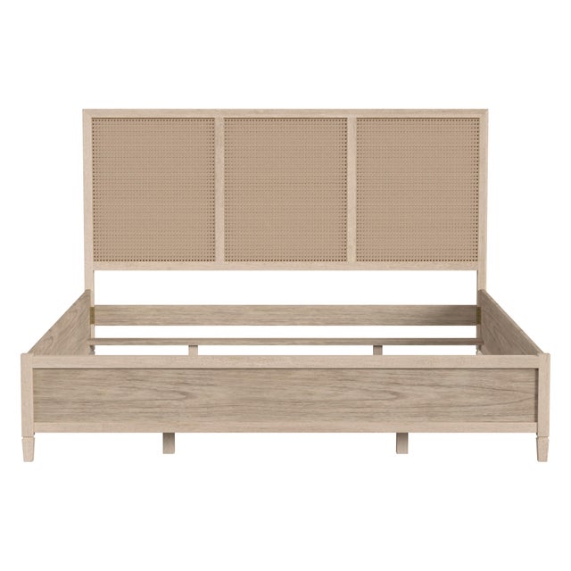 2020s Flagstaff King Size Cane Panel Bed, Desert Sand For Sale - Image 5 of 9