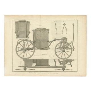 French Coach & Carriage Engineering After Lucotte, 1771 For Sale