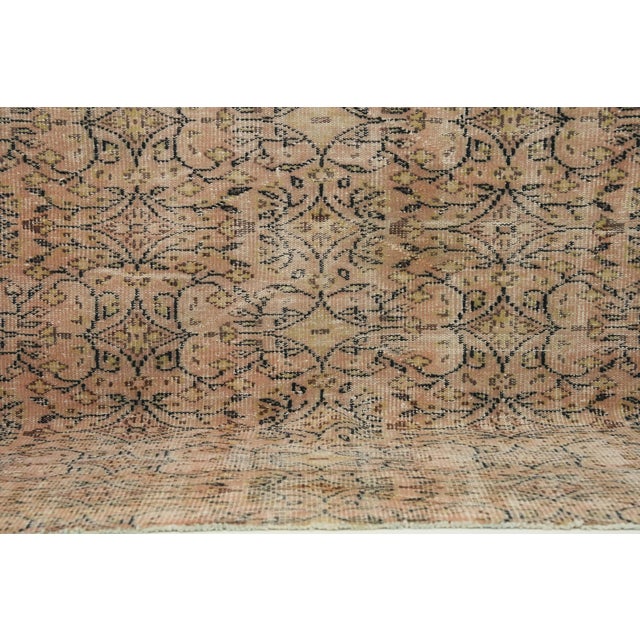 1970s Vintage Turkish Handmade Wool Cotton Beige Area Rug For Sale - Image 9 of 13
