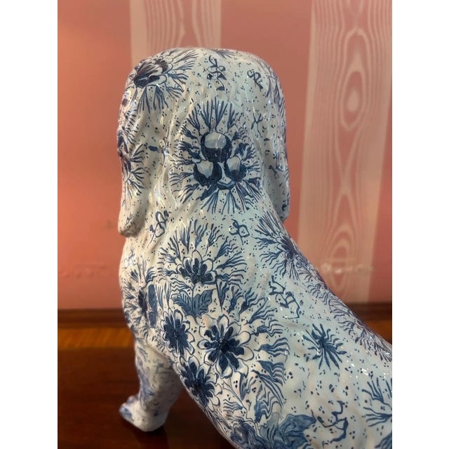 Ceramic Rare French Faience Dog, Late 19th/Early 20th Century For Sale - Image 7 of 9