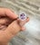 2020s Gia Certified 1.84 Carat Purple Pink Sapphire Diamond 18 Karat White Gold Ring, Size 7 For Sale - Image 5 of 8