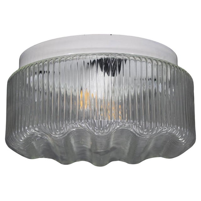 Round Glass Ceiling Light, 1970s For Sale - Image 8 of 8