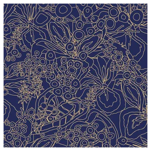 72 Kō Geishi Hange Shouzu Dark Blu Panel by Ginette Caron and Masami Moriyama for Midsummer-Milano