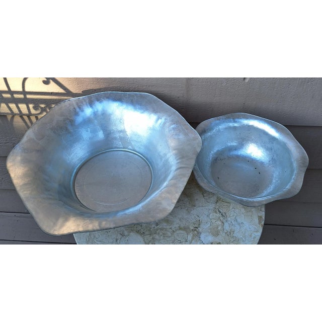 Vintage Nordstrom Turkish Silver Leaf Style Decorative Bowl - Medium Scale For Sale In Seattle - Image 6 of 12