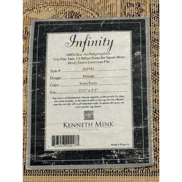 3ft 11in X 5ft 3in Kenneth Mink Infinity Persian Ivory Area Rug For Sale - Image 12 of 12