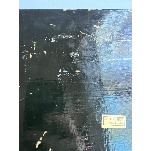 Blue Colorful Handpainted Square Tray With Sea Creatures For Sale - Image 8 of 9