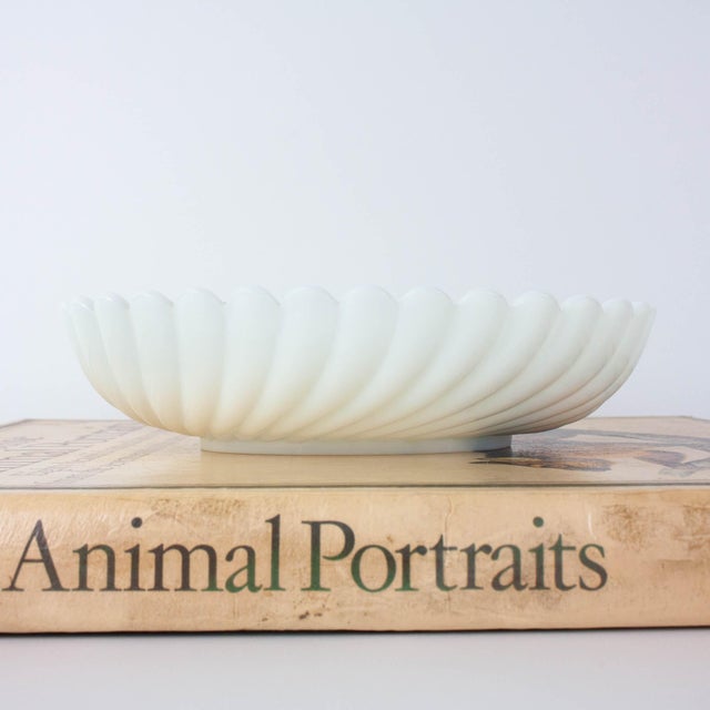 White Opaline Glass Bowl from Ivima, 1940s For Sale - Image 9 of 18