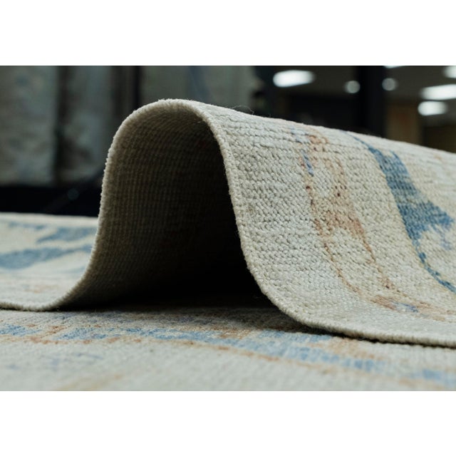 Blue Turkish Oushak Rug 6' x 8'8" #18538 For Sale - Image 8 of 8