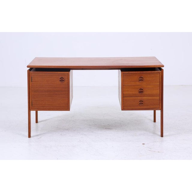 Product details beautiful teak vintage desk by arne vodder for gv møbler from the 1960s. Features - timeless vintage...