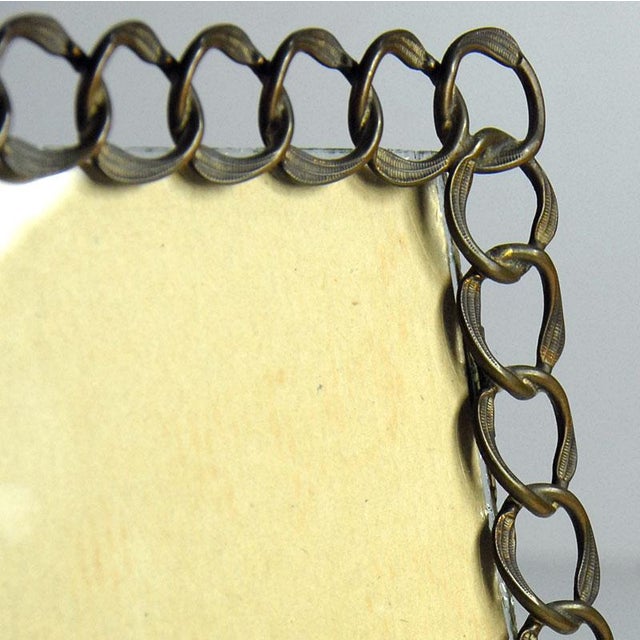 Brown Vintage Brass Bronze Photo Frame For Sale - Image 8 of 10