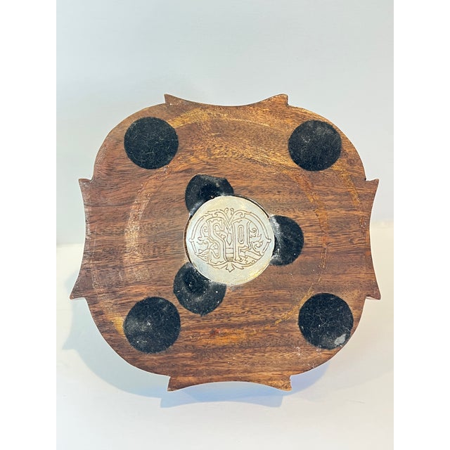 Pair of English Sheffield Plate Adjustable Candle Holders on Wood Bases-Circa 1890 For Sale - Image 10 of 12