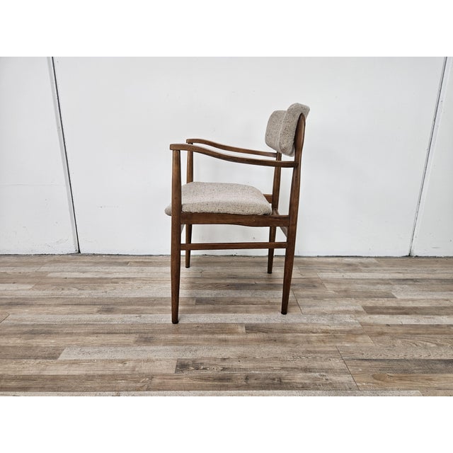 Swedish Armchair in Wood and Fabric, 1970 For Sale - Image 4 of 14