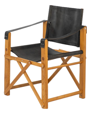 Oak & Leather Safari Chair