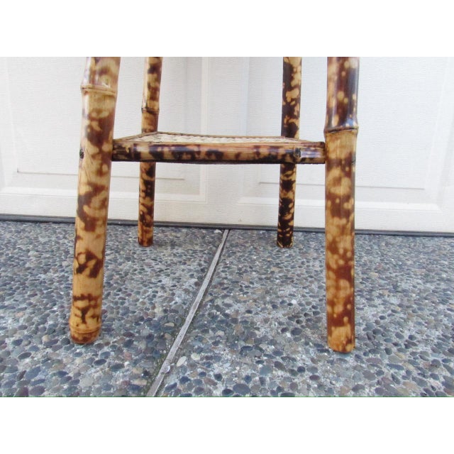 1900 - 1909 Antique English Tiger Bamboo Table. For Sale - Image 5 of 16