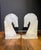 Vintage Onyx Stone Marble Horse Head Bookends Hand Carved 9” Set of 2 For Sale - Image 6 of 11