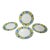 Lynn Chase Whimsical Coastal Theme Costa Azzurra 10 3/4" Dinner Plate Set of 4 For Sale