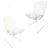 This is a classic pair of Harry Bertoia Side Chairs, originally designed in 1952 for Knoll, it comes in white with sled...