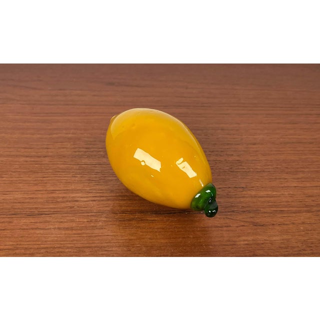 Glass Vintage Italian Murano Art Glass Lemon, 1970s For Sale - Image 7 of 14
