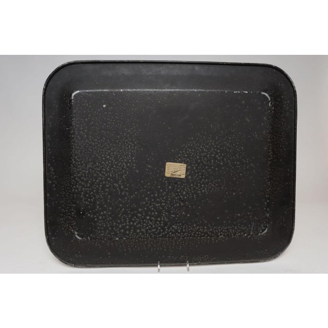 1950s Large Vintage Lacquered Metal Litho Ribbon and Floral Tray by Piero Fornasetti For Sale - Image 5 of 18