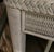 Boho Chic Vintage White Wicker Boho Dining Table For Sale - Image 3 of 4