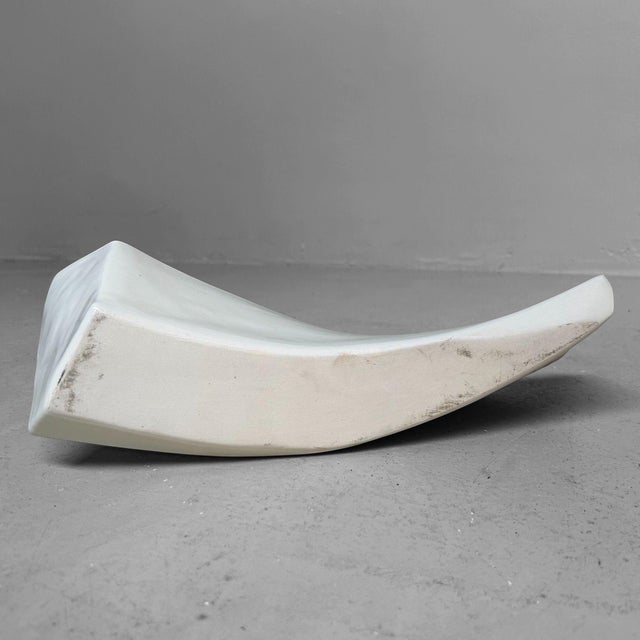 Japanese Minimalist Modernist Ceramic Ikebana Vase, 1980s For Sale - Image 17 of 18