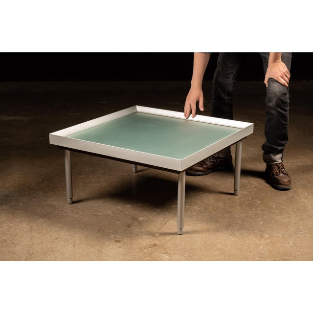 1970s Modernist Aluminum Coffee Table For Sale - Image 4 of 6