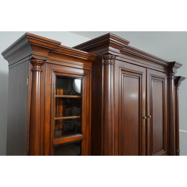 Brown Sligh Large Cherry Home Theater Entertainment Unit For Sale - Image 8 of 18