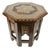 1970s Vintage Boho Chic Moroccan Mediterranean Octagonal Wood Inlaid Drinks Table For Sale