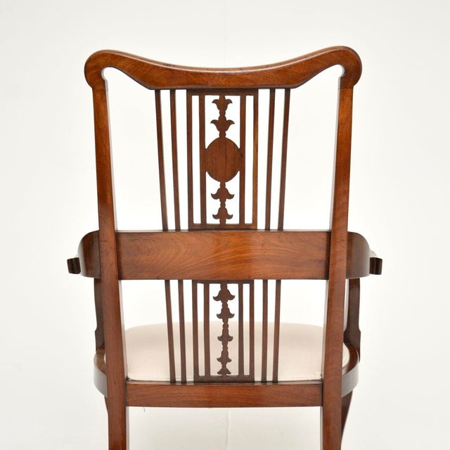Antique Edwardian Armchair in Satin Wood, 1900s For Sale - Image 6 of 11