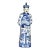 Chinese Blue & White Statuette of Emperor or Figure of Official in Dragon Robe For Sale